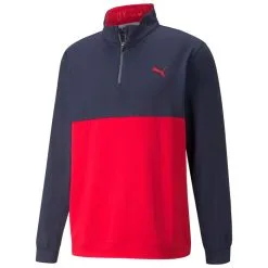 Cobra Golf Puma Men's Gamer ColorBlock 1/4 Zip Golf Jacket