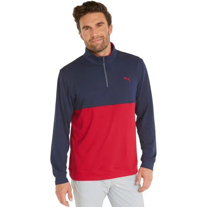 Cobra Golf Puma Men's Gamer ColorBlock 1/4 Zip Golf Jacket - Image 3