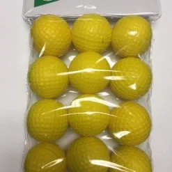 Proactive Reduced Flight Yellow Foam Golf Balls - 12 Pack