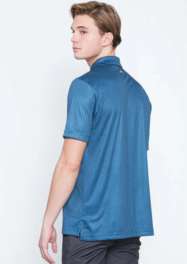 Callaway Jack Nicklaus Black Label By Perry Ellis All Over Mini Foulard Polo Shirts - Image 3