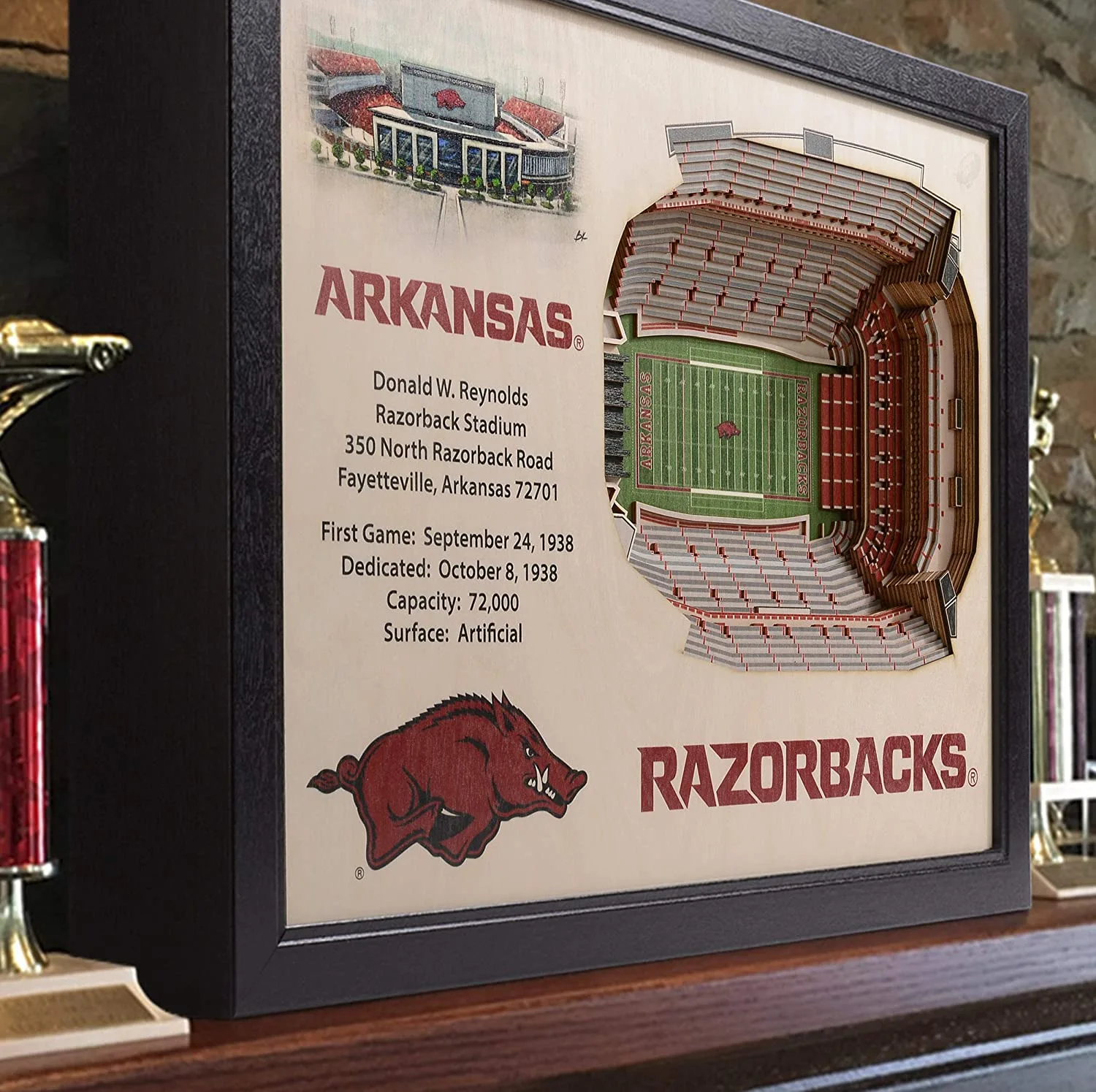 CaddiesShack YouTheFan! NCAA 25-Layer StadiumView Wall Art - Image 2