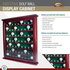 J&M Clubhouse Collection Executive Golf Ball Display Cabinet