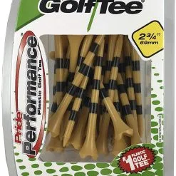 J And M Pride Sports Plastic Evolution Natural Striped Golf Tees