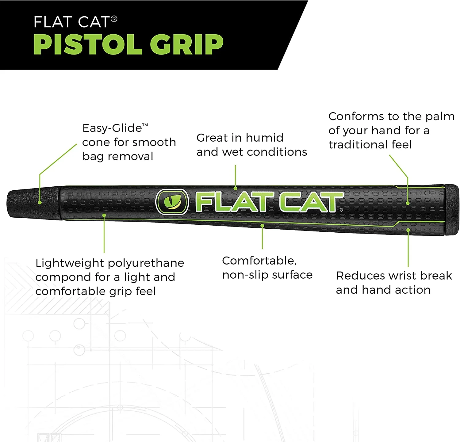 Golf Works Flat Cat Pistol Putter Grip - Image 3