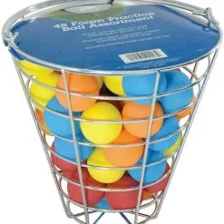 CaddiesShack Intech Range Bucket With 48 Multi-Color Foam Golf Balls