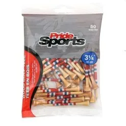 Golf Works Pride Sports 3 Color Hardwood Golf Tees