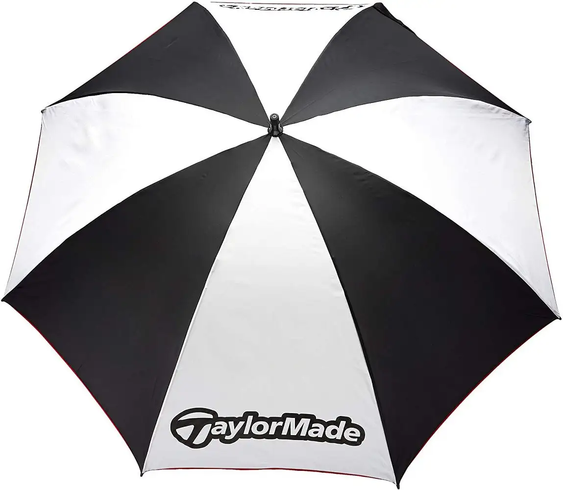 Hireko TaylorMade 60" Single Canopy Umbrella - White & Black - Image 2