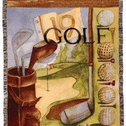 Hornung's Vintage Golf Throw Blanket 50" X 60"