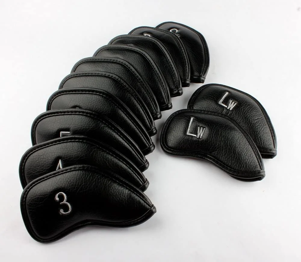 HNM Golf Volf Golf Black Synthetic Leather Iron Covers Set - Image 2