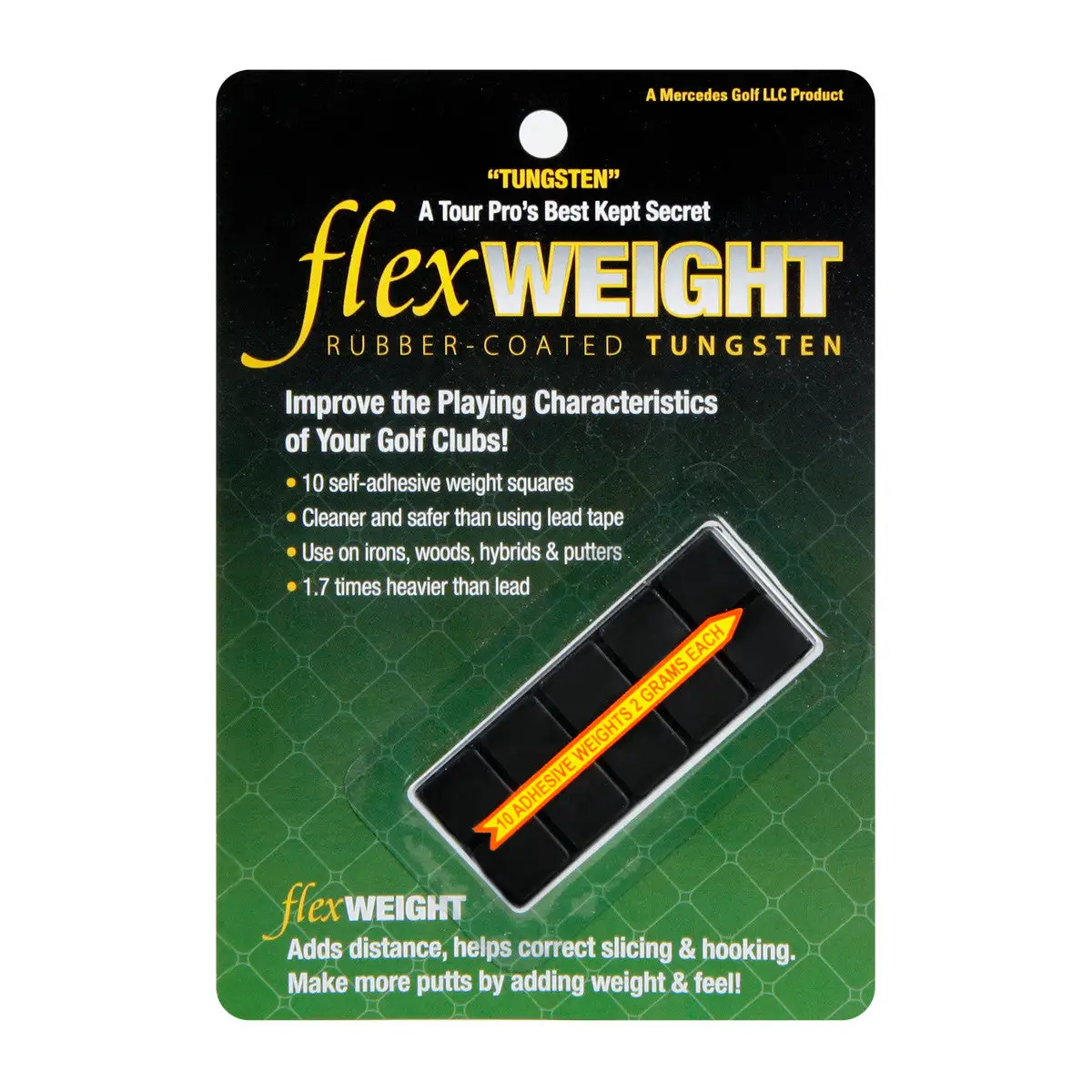 Hireko FlexTee Rubber Tungsten Golf Club Weights - 10 Pack