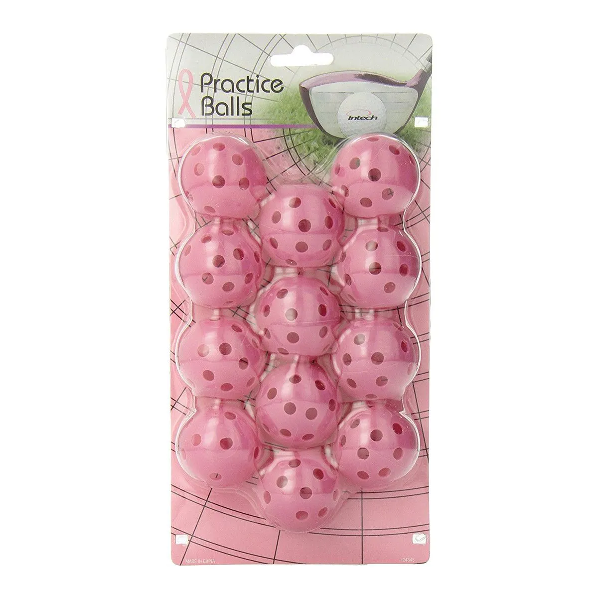 Hireko Intech Golf Practice Balls With Holes (12 Pack) - Image 3