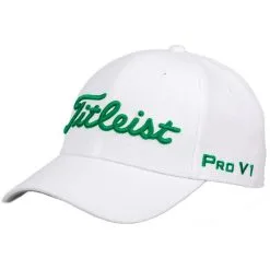 Hireko Titleist Golf Tour Elite Fitted Hat - White/Kelly Green